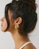 Urban Outfitters 14k Gold Plated Dome Hoop Earrings Set in Gold, Women's at Urban Outfitters - 1