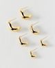 Urban Outfitters 14k Gold Plated Dome Hoop Earrings Set in Gold, Women's at Urban Outfitters - 2