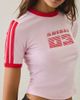 Urban Outfitters adidas Racing 3-Stripe Graphic Tee in Pink, Women's at Urban Outfitters - 2