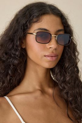 Urban Outfitters Alana Rectangle Sunglasses in Brown, Women's at Urban Outfitters