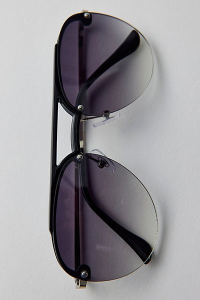 Urban Outfitters Amir Aviator Sunglasses in Black, Men's at Urban Outfitters