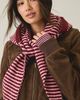 Urban Outfitters Andy Striped Scarf Hood in Red/Pink Stripe, Women's at Urban Outfitters - 2