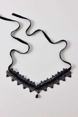 Urban Outfitters Ascendant Ribbon Lace Choker Necklace in Black, Women's at Urban Outfitters