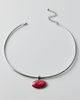 Urban Outfitters Ashley Pendant Metal Wired Choker Necklace in Red, Women's at Urban Outfitters - 1