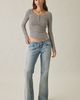 Urban Outfitters BDG Brett Henley Long Sleeve Baby Tee in Brown, Women's at Urban Outfitters - 5