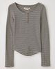 Urban Outfitters BDG Brett Henley Long Sleeve Baby Tee in Brown, Women's at Urban Outfitters - 6