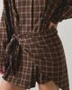 Urban Outfitters BDG Cordelia Multiway Scarf Tie Plaid Shirt Mini Dress in Brown, Women's at Urban Outfitters - 2