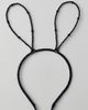 Urban Outfitters Beaded Bunny Ears Headband in Black, Women's at Urban Outfitters - 1