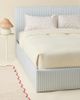 Urban Outfitters Beau Square Striped Upholstered Platform Bed in Sky at Urban Outfitters - 1
