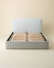 Urban Outfitters Beau Square Striped Upholstered Platform Bed in Sky at Urban Outfitters - 2