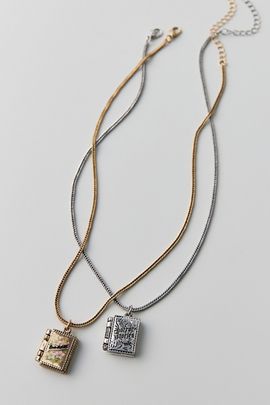 Urban Outfitters BFF Locket Necklaces Set in Gold/Silver, Women's at Urban Outfitters
