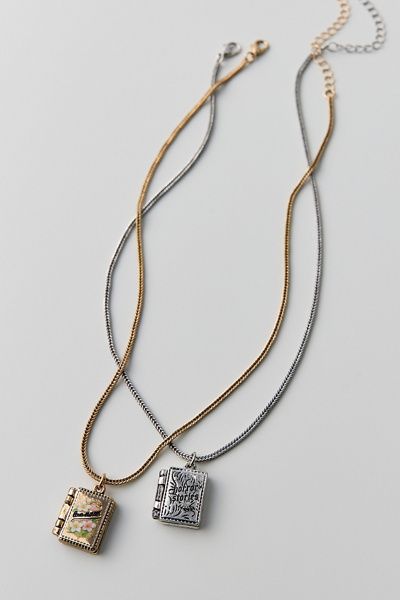 Urban Outfitters BFF Locket Necklaces Set in Gold/Silver, Women's at Urban Outfitters