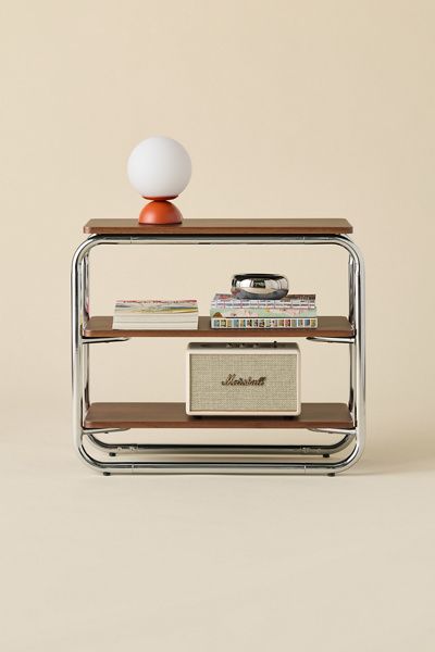 Urban Outfitters Boden Short Storage Shelf in Dark Wood/Chrome at Urban Outfitters