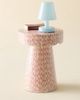Urban Outfitters Brielle Bow Capiz Scalloped Side Table in Pink at Urban Outfitters - 1