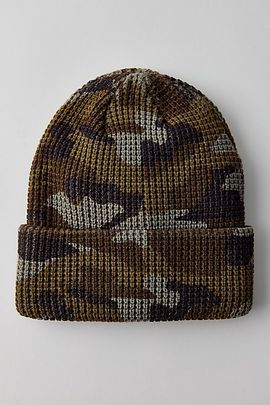 Urban Outfitters Camo Waffle Beanie in Camo, Men's at Urban Outfitters