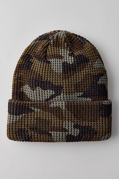 Urban Outfitters Camo Waffle Beanie in Camo, Men's at Urban Outfitters