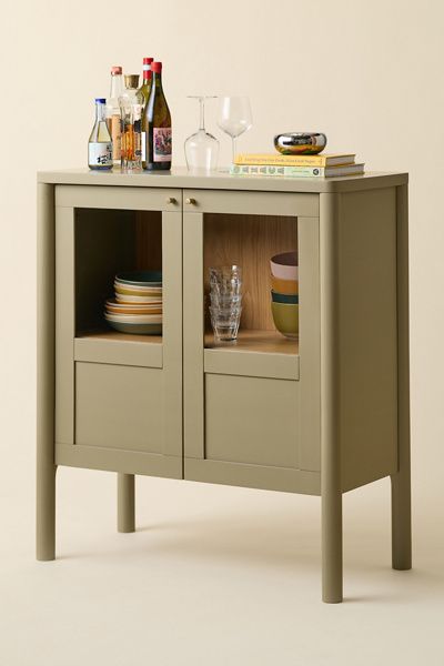 Urban Outfitters Cara 2-Door Storage Cabinet in Light Green at Urban Outfitters