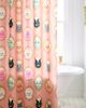 Urban Outfitters Cat Cameos Patterned Shower Curtain in Pink at Urban Outfitters - 1