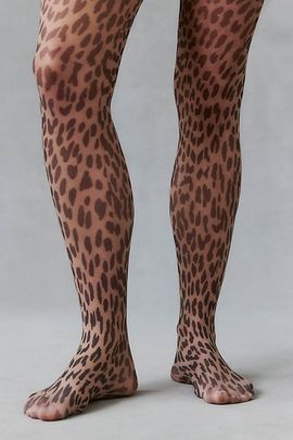 Urban Outfitters Cheetah Animal Print Tights in Cheetah Print, Women's at Urban Outfitters