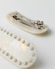 Urban Outfitters Chrome Hair Clips Set in Pearl, Women's at Urban Outfitters - 2
