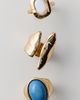 Urban Outfitters Chunky Stone Rings Set in Gold, Women's at Urban Outfitters - 1