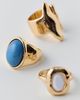 Urban Outfitters Chunky Stone Rings Set in Gold, Women's at Urban Outfitters - 2