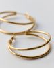 Urban Outfitters City Girl Waterproof Small Illusion Double Hoop Earrings in Gold, Women's at Urban Outfitters - 2