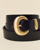 Urban Outfitters Cleo Curved Buckle Leather Belt in Black, Women's at Urban Outfitters - 2