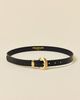 Urban Outfitters Cleo Curved Buckle Leather Belt in Black, Women's at Urban Outfitters - 3