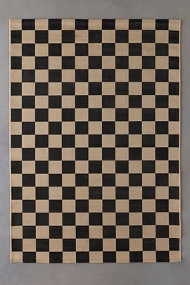 Urban Outfitters Conrad Checkerboard Indoor/Outdoor Rug in Black/White at Urban Outfitters