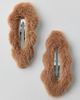 Urban Outfitters Cozy Faux Fur Snap Clips in Brown, Women's at Urban Outfitters - 2