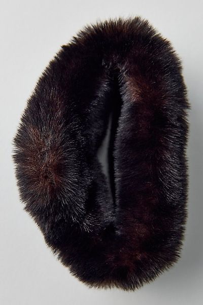 Urban Outfitters Cozy Puff Faux Fur Claw Clip in Black, Women's at Urban Outfitters