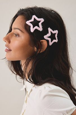 Urban Outfitters Cozy Star Snap Clips Set in Pink, Women's at Urban Outfitters