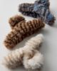 Urban Outfitters Cozy Zebra Faux Fur Claw Clip in Ivory, Women's at Urban Outfitters - 1