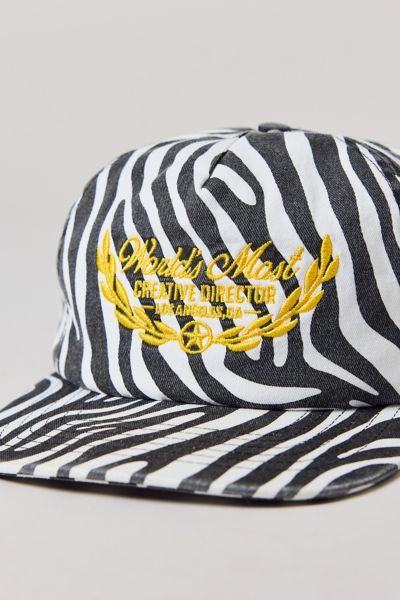 Urban Outfitters Creative Director Zebra Pattern Golfer Hat in Zebra, Men's at Urban Outfitters