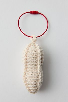 Urban Outfitters Crochet Peanut Keychain in Blue at Urban Outfitters