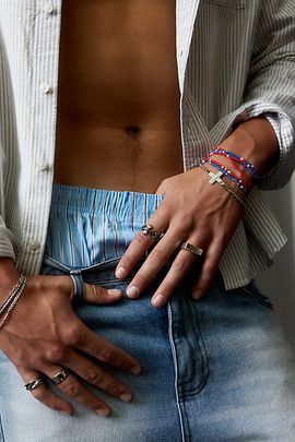 Urban Outfitters Cross Chain Bracelet in Silver, Men's at Urban Outfitters
