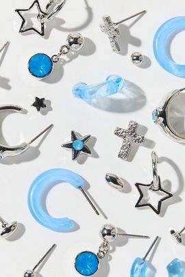 Urban Outfitters Danielle Daze Multi Earrings Set in Light Blue, Women's at Urban Outfitters