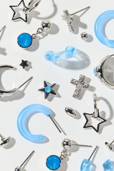 Urban Outfitters Danielle Daze Multi Earrings Set in Light Blue, Women's at Urban Outfitters