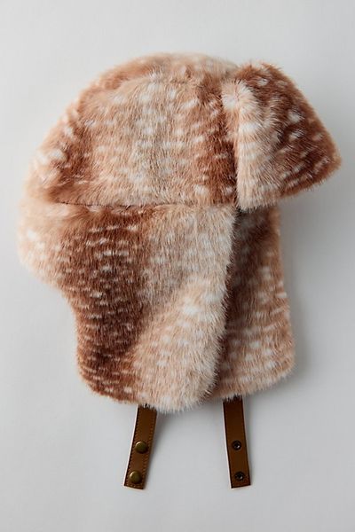 Urban Outfitters Deer Pattern Trapper Hat in Bambi, Women's at Urban Outfitters