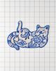 Urban Outfitters Delft Cat Shaped Tufted Bath Mat in Blue at Urban Outfitters - 2