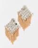 Urban Outfitters Diana Disco Chain Earrings in Silver/Gold, Women's at Urban Outfitters - 1