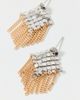 Urban Outfitters Diana Disco Chain Earrings in Silver/Gold, Women's at Urban Outfitters - 2