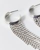 Urban Outfitters Disco Fringe Hoop Earrings in Silver, Women's at Urban Outfitters - 2