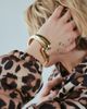 Urban Outfitters Double Dome Metal Cuff Bracelet in Gold, Women's at Urban Outfitters - 1