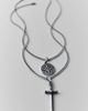Urban Outfitters Double Pendant Layering Necklaces Set in Silver, Men's at Urban Outfitters - 1