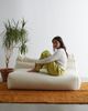 Urban Outfitters Dylan Velvet Bean Bag Sofa in Ivory at Urban Outfitters - 1