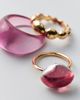 Urban Outfitters Elena Resin Rings Set in Gold, Women's at Urban Outfitters - 2