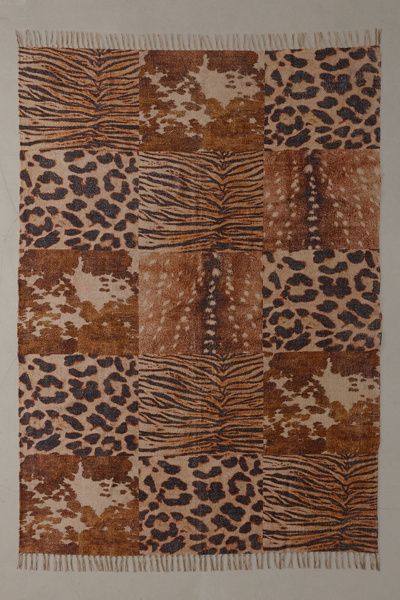 Urban Outfitters Eliza Animal Digital Printed Rug in Brown at Urban Outfitters
