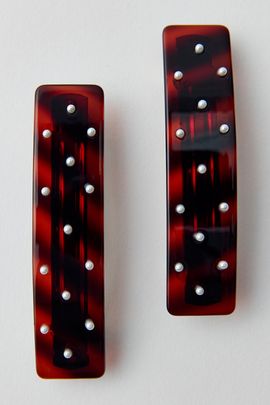 Urban Outfitters Embellished Hair Clips Set in Brown, Women's at Urban Outfitters